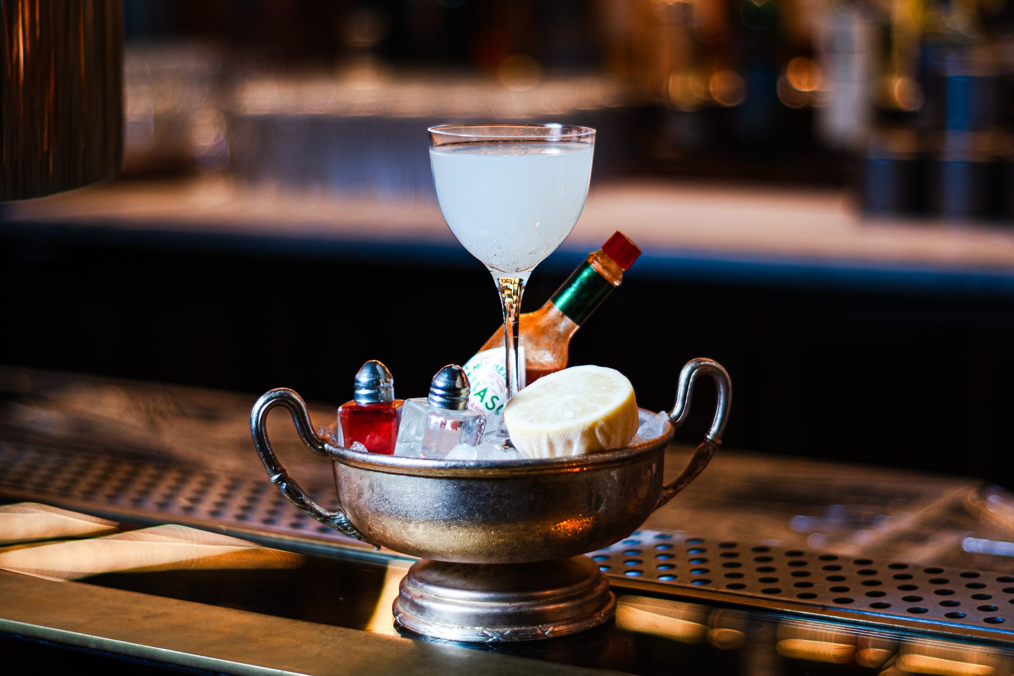 Signature cocktail served at a luxury UK hotel bar — F&B quality audit