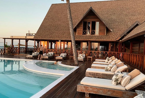 Luxury resort poolside